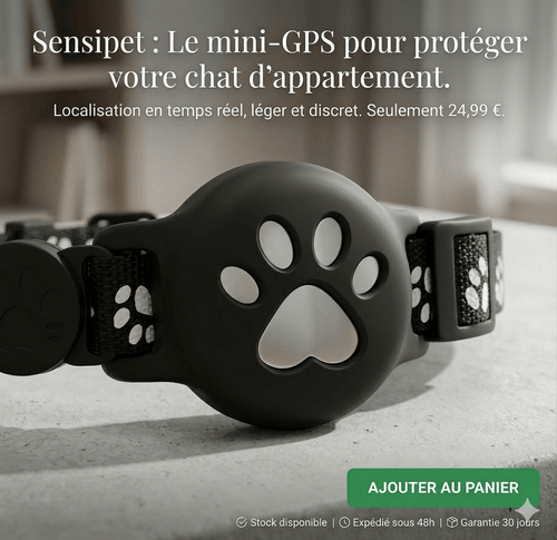 Sensipet : Le Mini-Tracker GPS pour Chats d’Appartement (Édition Sécurité)